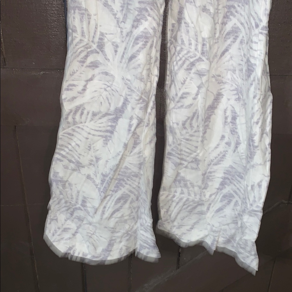 Rewash White and Purple Boot Cut Pants - Picture 2 of 7